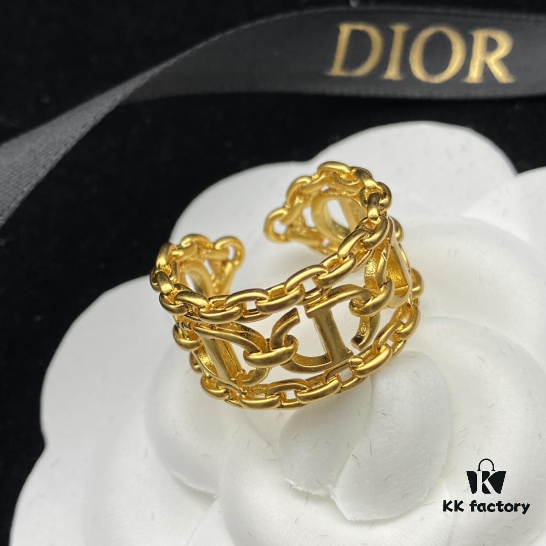 Dior New Alphabet Vintage Style Open Ring
