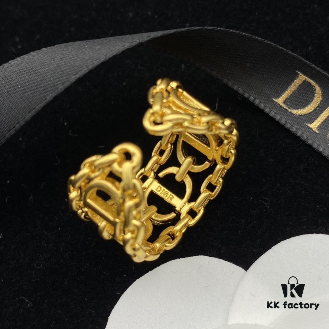 Dior New Alphabet Vintage Style Open Ring