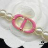 Dior New Style Letter Pearl Resin Rhinestone Inlaid Fashion Elegance