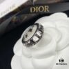 DIOR New Diamond-Paved Letter Fashion Elegant Open Ring
