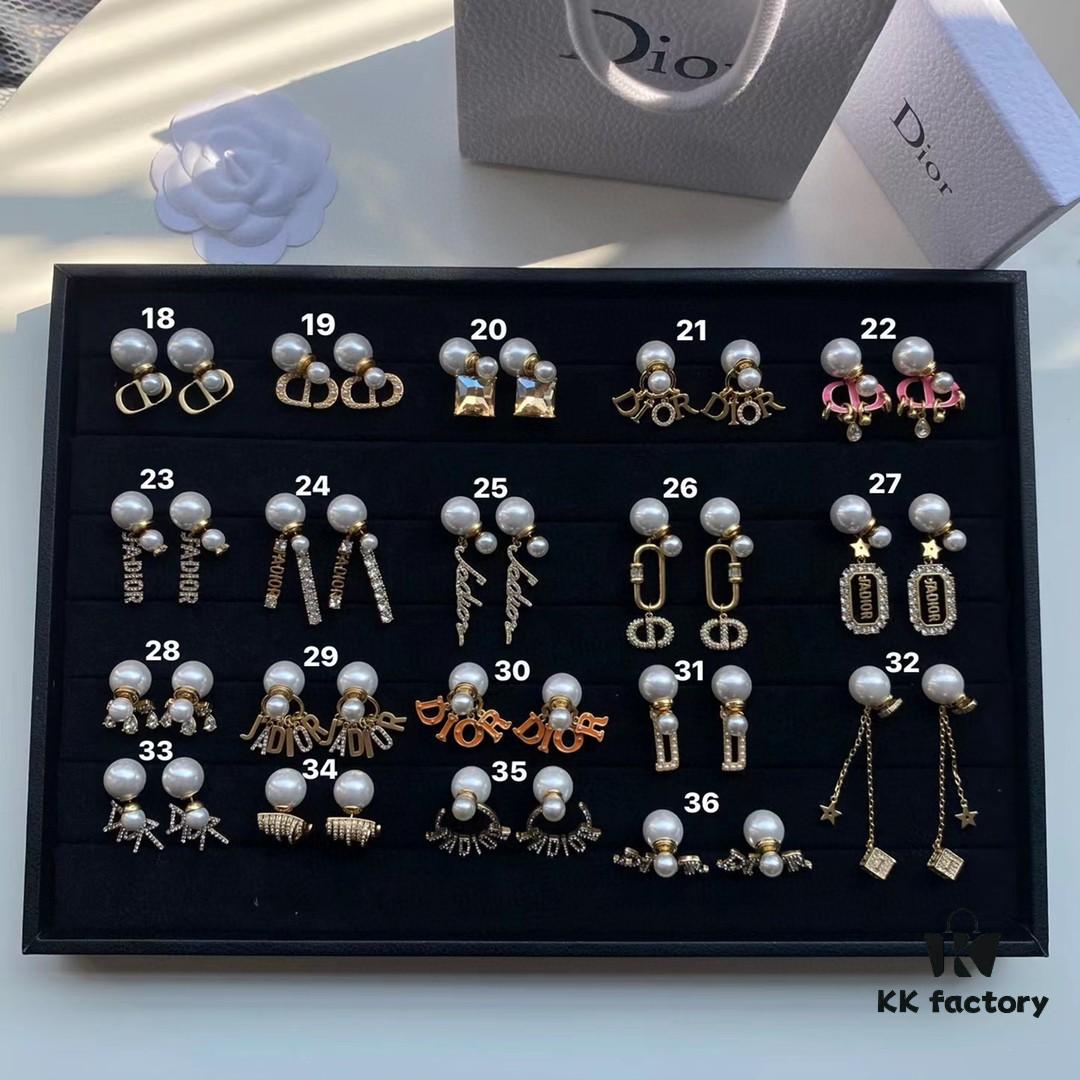 Dior Stud Earrings Collection Compilation