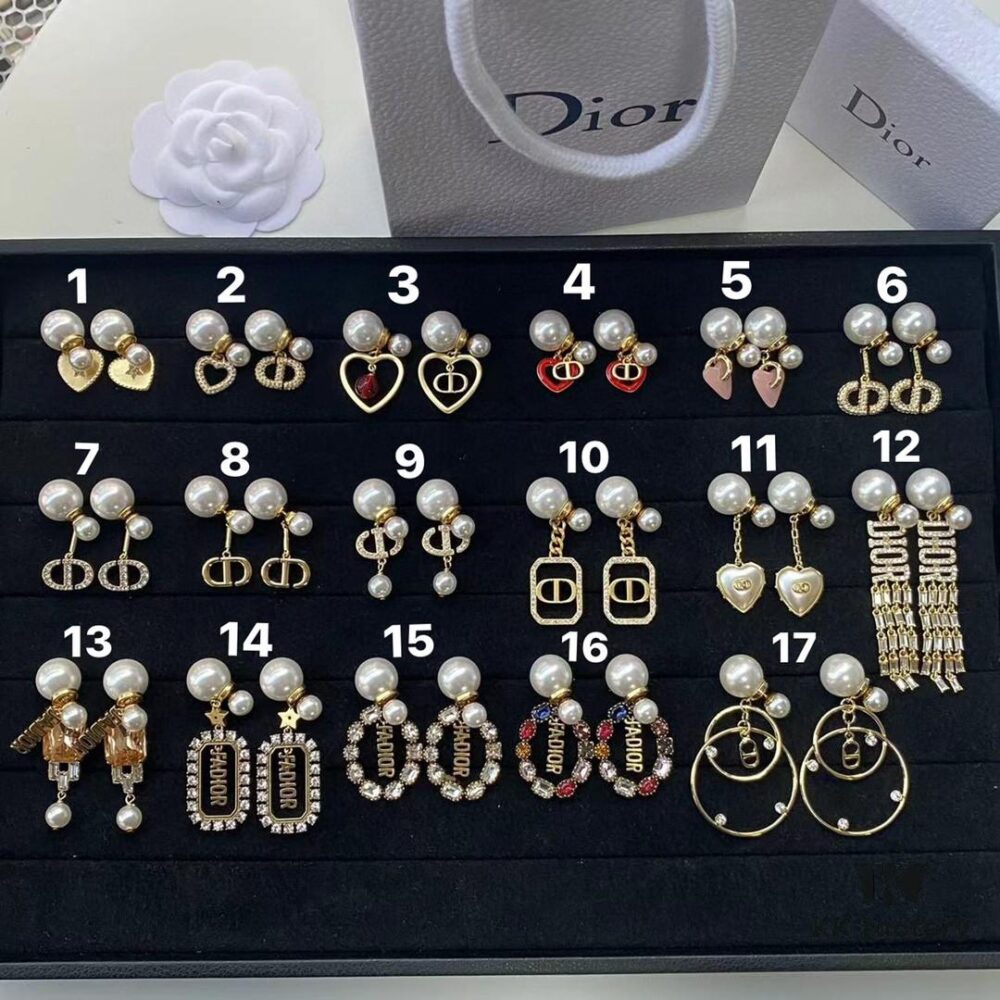 Dior Stud Earrings Collection Compilation