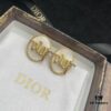 Dior New Model Letter Mother-of-Pearl Diamond-Inlaid Elegant Vintage Stud Earrings