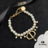 Dior New Letter Pearl Elegant Vintage Necklace and Bracelet