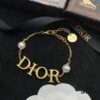 Dior New Style Letter Pearl Fashion Elegant Necklace and Bracelet