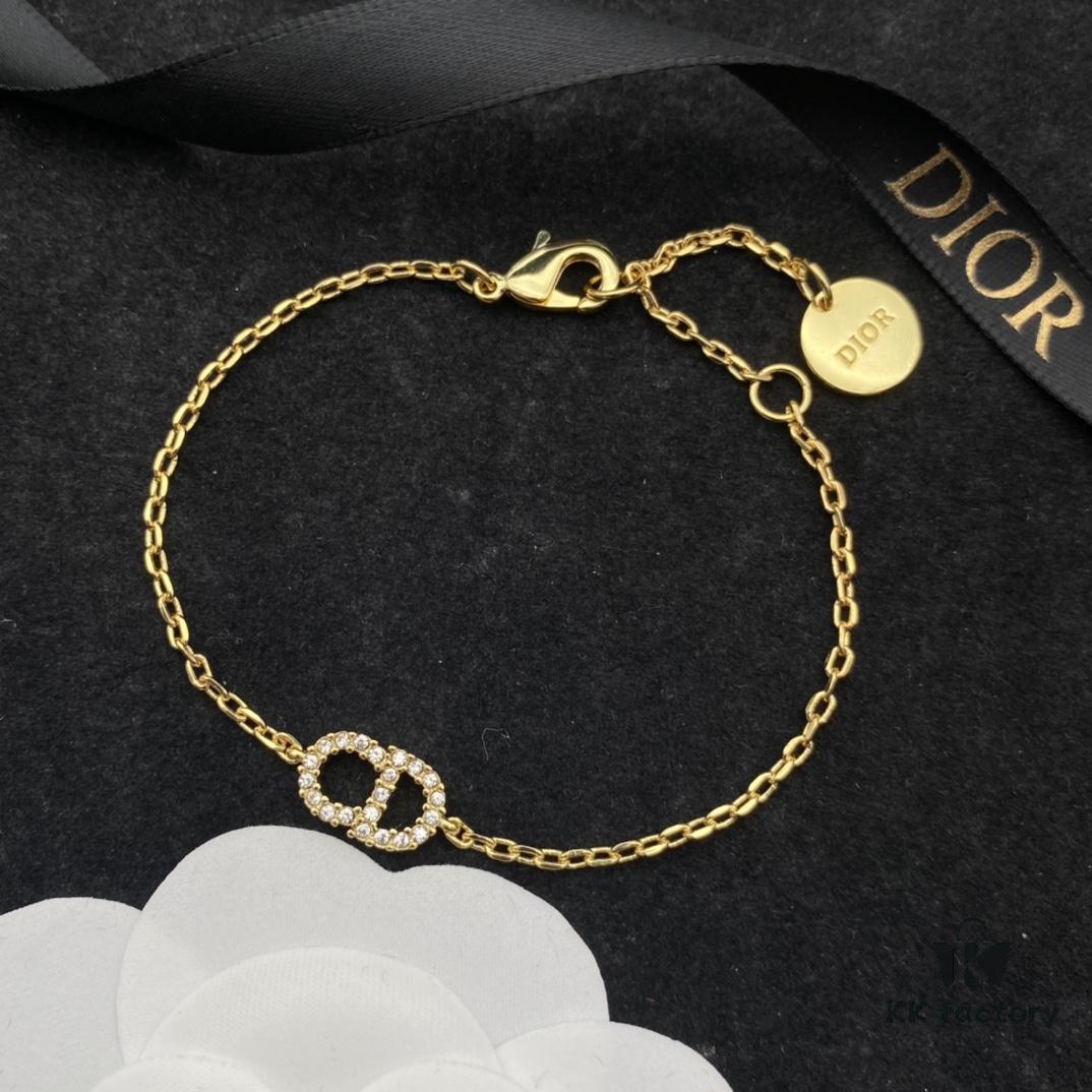 Dior New Style Letter Diamond-Inlaid Elegant Set