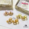 New Arrival DIOR CD Small and Large Pearl Stud Earrings