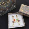 Dior Color Diamond Tassel Earrings Pearl Four-Leaf Clover Star Elements Swarovski Pearl Colored Crystal