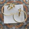 Dior CD Curved Hook Large Stud Earrings