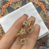 Dior Star CD Pearl Rhinestone Stud Earrings, Unique Design, High Street Wearability
