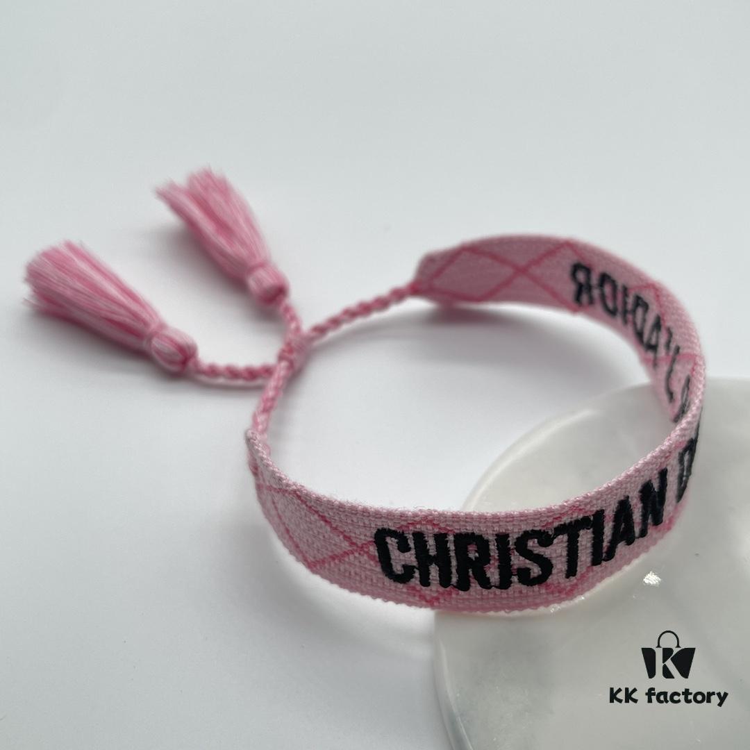 Dior Bracelet Highest Version 🌟 Bottom Print Logo Clear, Full and Rounded ‼️ ZP Used for Template Already Worn and Dirty, One Very Notable  ️ Detail Is the Intentionally Irregular, Handwritten-Like Font Style, Not Perfectly Aligned. Authentic Template Guaranteed 🌟 Achieve a Vintage, Aged Fashion Look with Upgraded Materials and Complex Craftsmanship, Worn by Numerous Celebrities – Grab Yours Now! New Colors Continuously Updated...