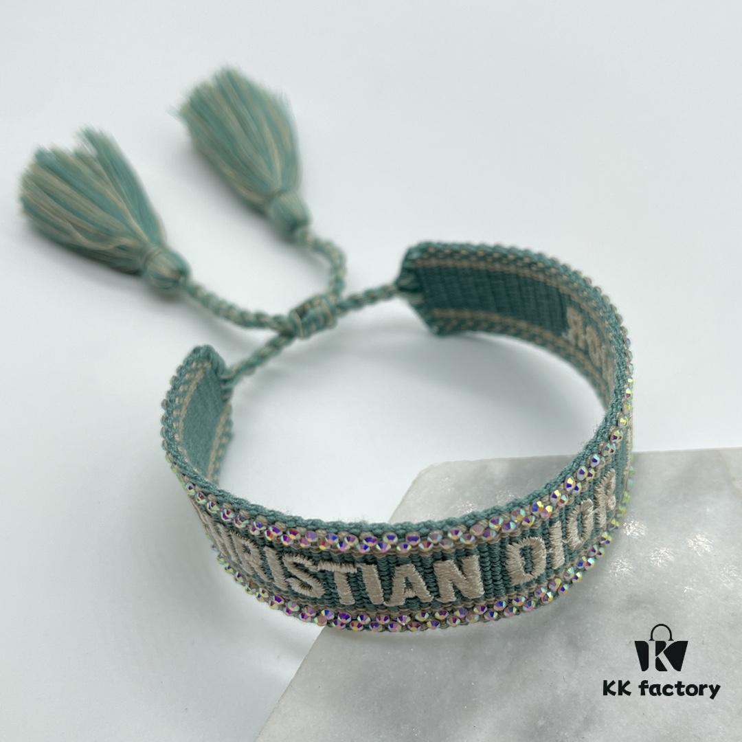 Dior Bracelet Highest Version 🌟 Bottom Print Logo Clear, Full and Rounded ‼️ ZP Used for Prototype Already Old and Worn  ️ One Very Noteworthy Detail: The Font of the Letters is Intentionally Irregular, Not Neat. Authentic Prototype Ensures Vintage Aesthetic with Upgraded Materials and Complex Craftsmanship, Celebrity Favorite Style, Get It Now! New Colors Continuously Updated...