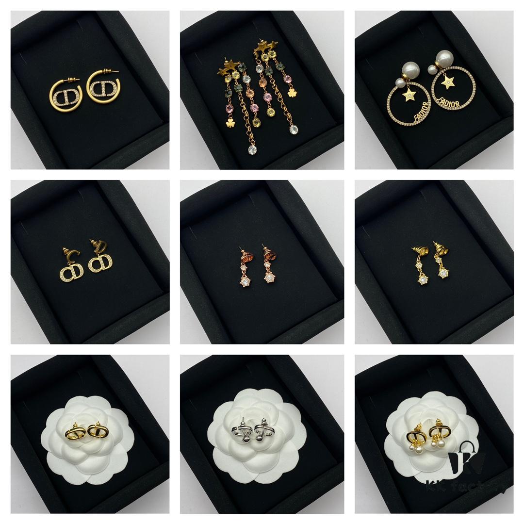 Dior Classic Stud Earrings Collection