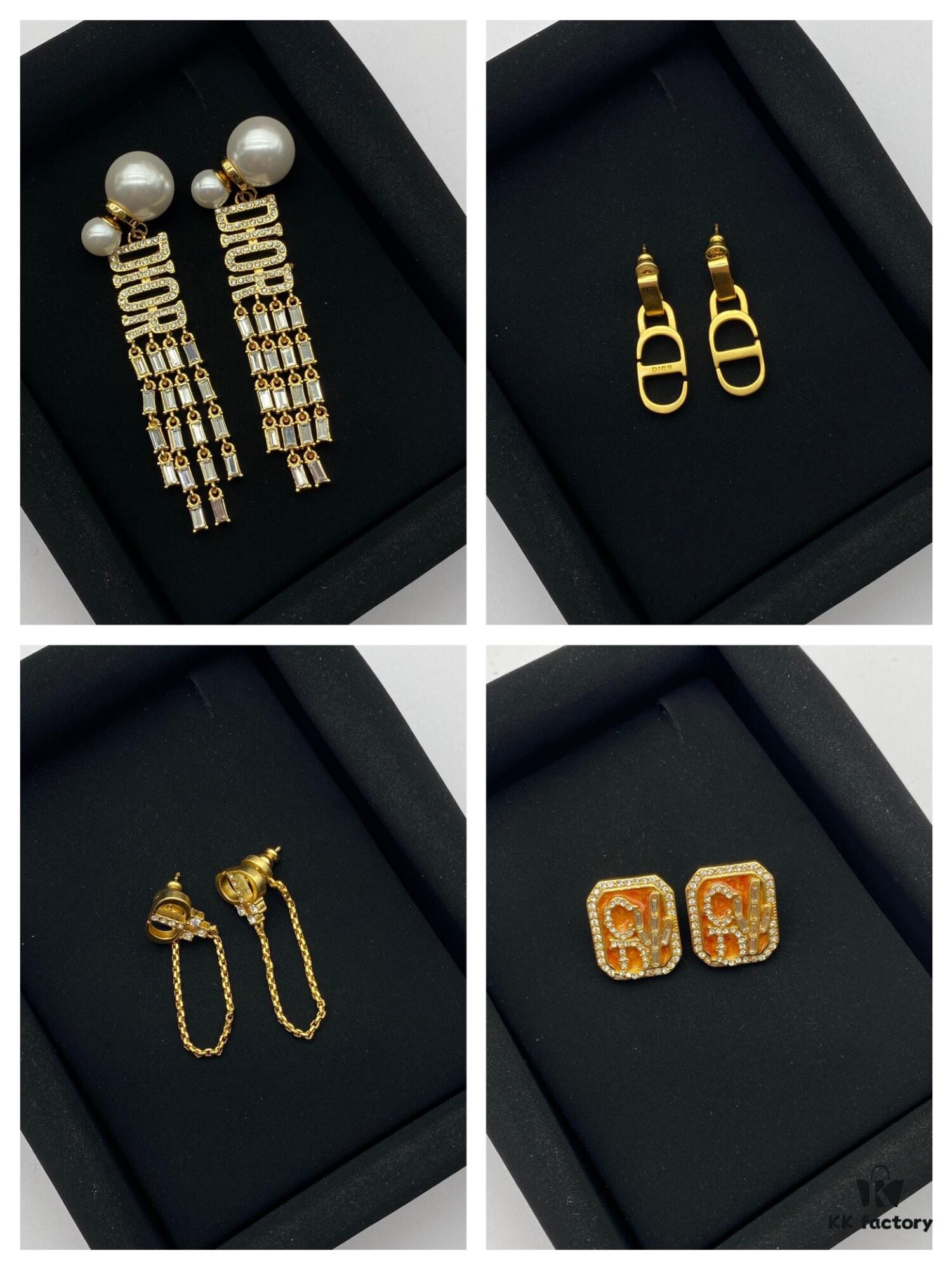 Dior Classic Stud Earrings Collection