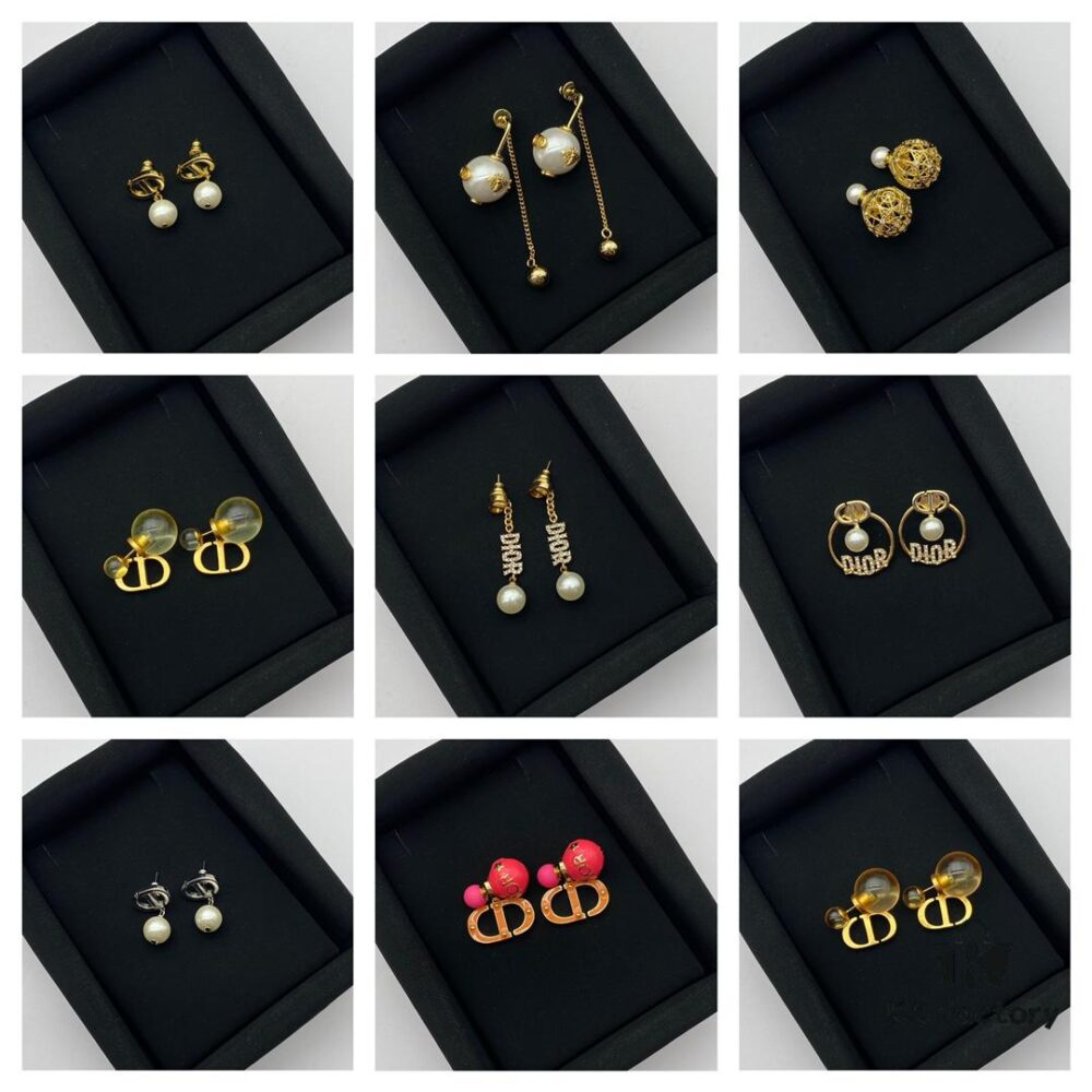 Dior Classic Stud Earrings Collection