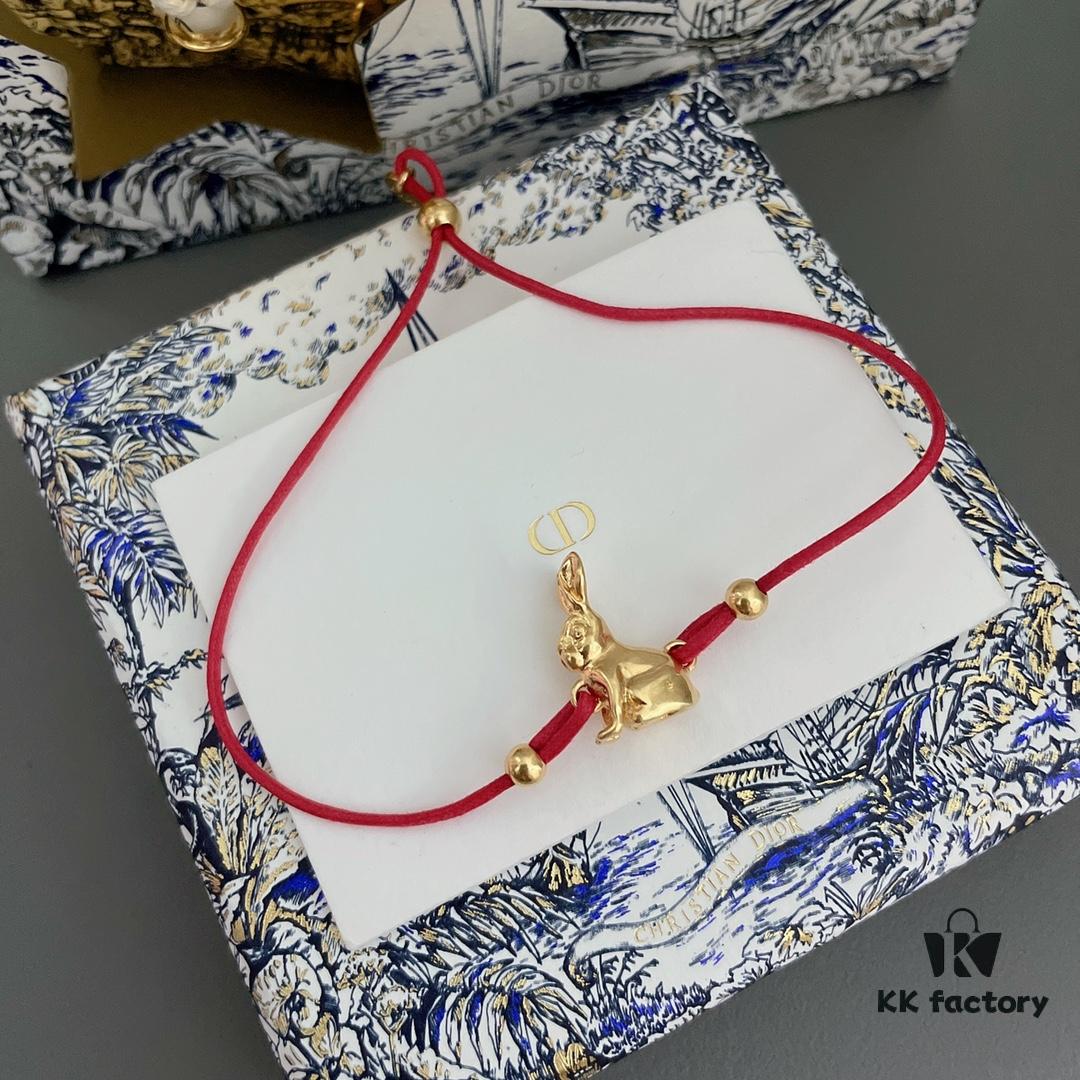 D Limited Edition Rabbit Year Red String Bracelet