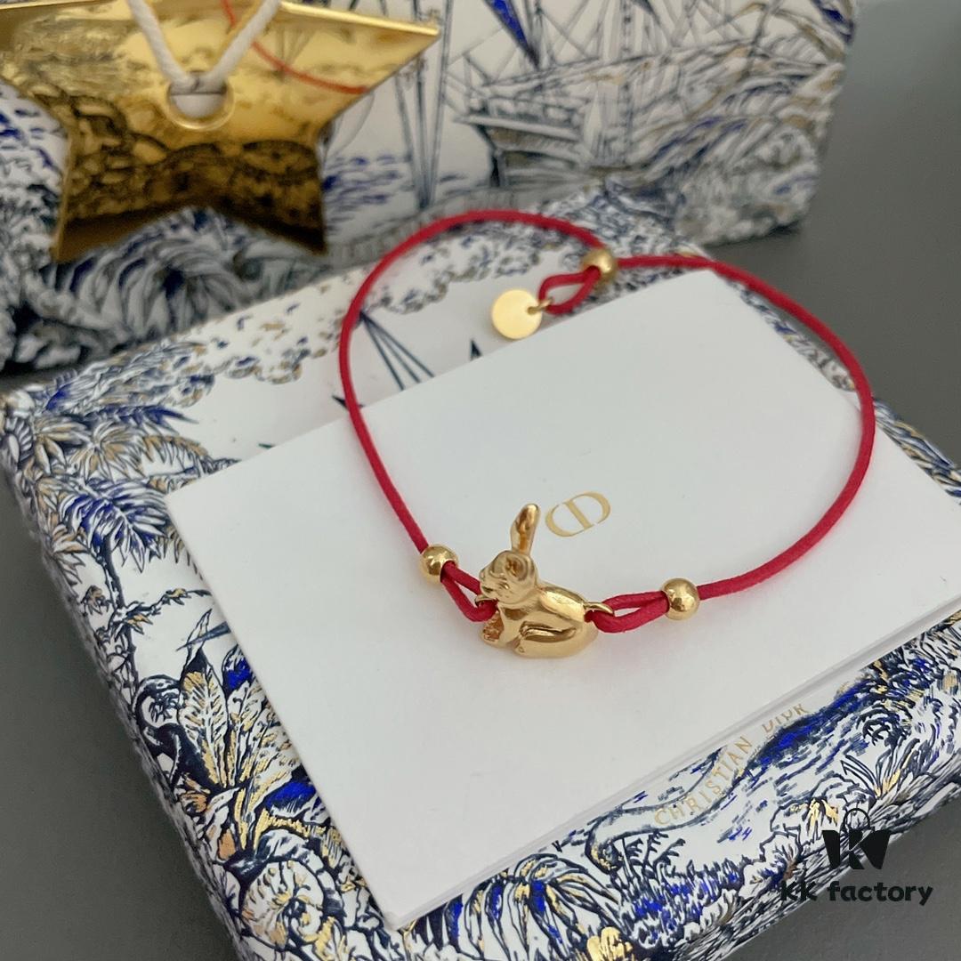 D Limited Edition Rabbit Year Red String Bracelet