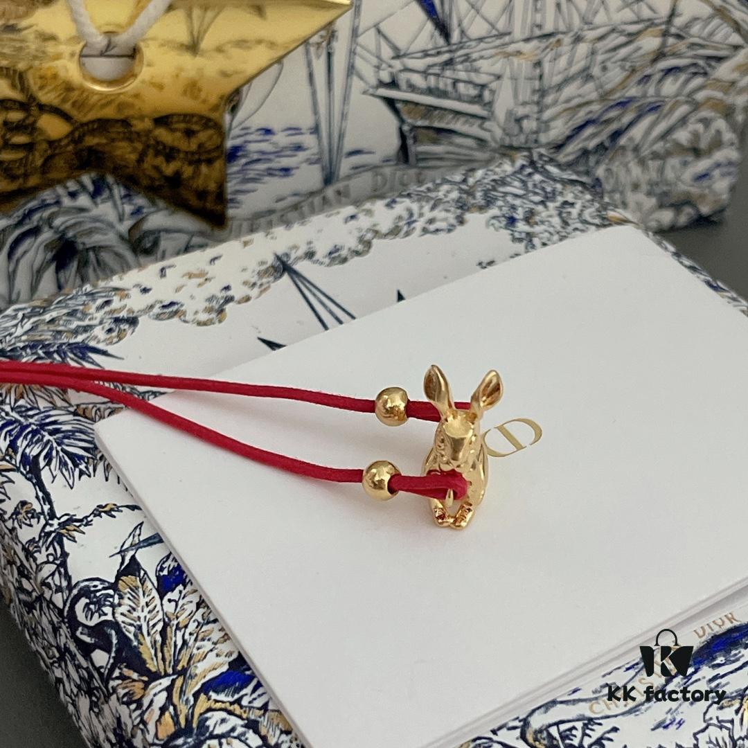 D Limited Edition Rabbit Year Red String Bracelet