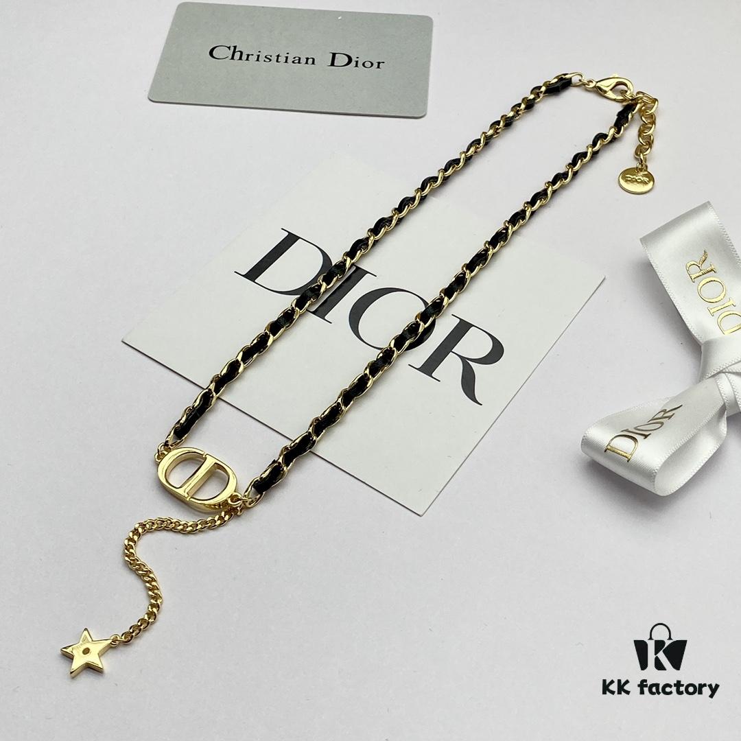 Dior New Leather CD Necklace