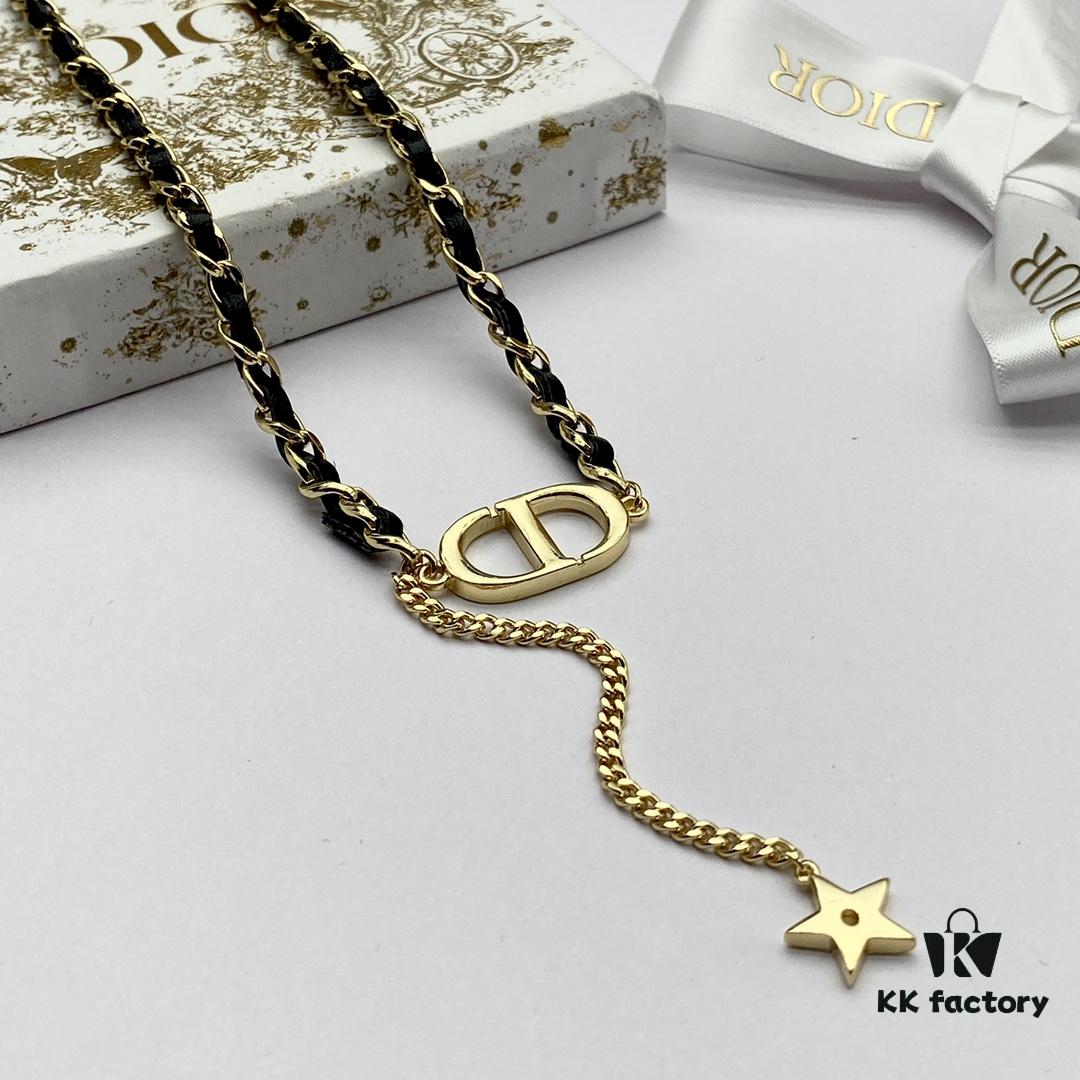 Dior New Leather CD Necklace