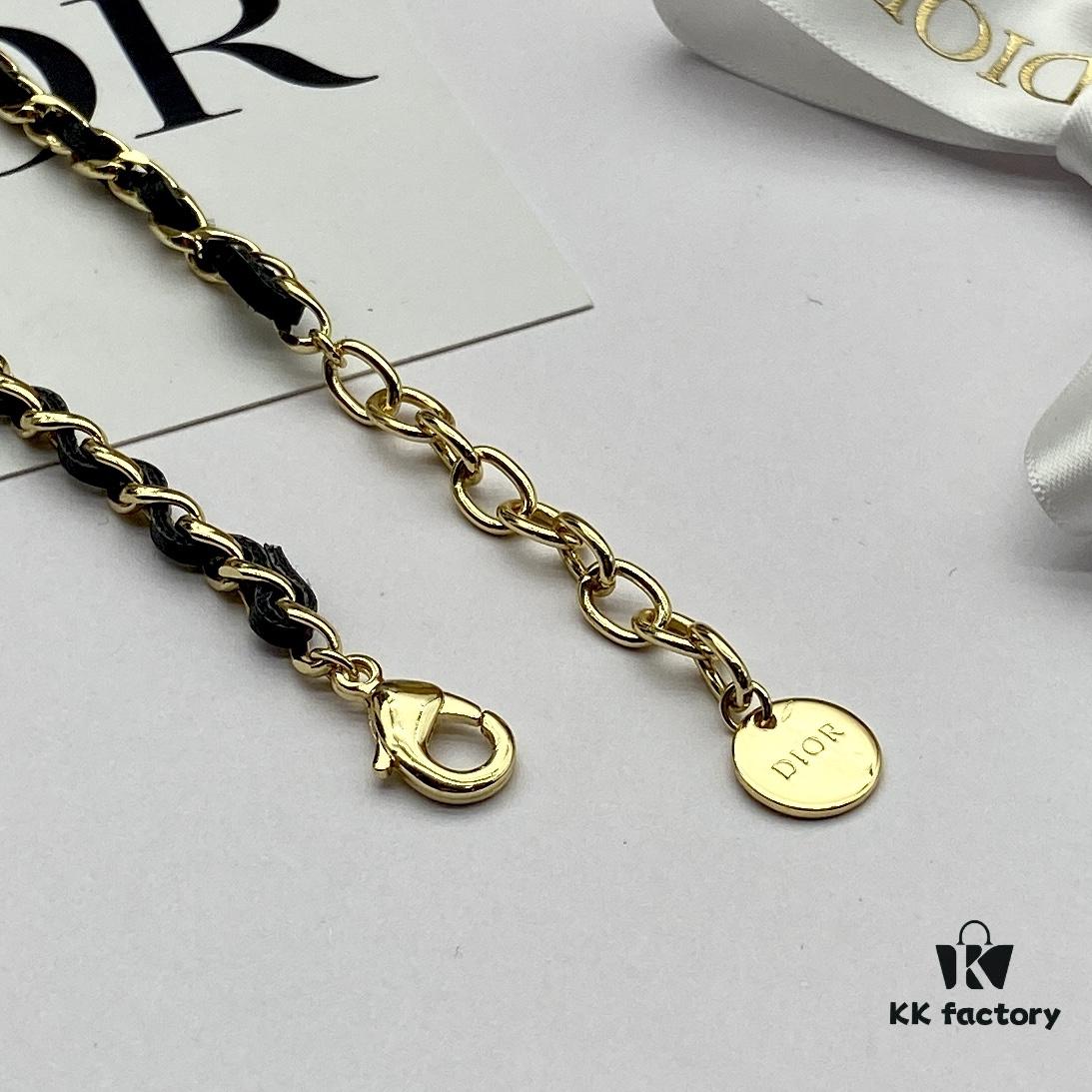 Dior New Leather CD Necklace