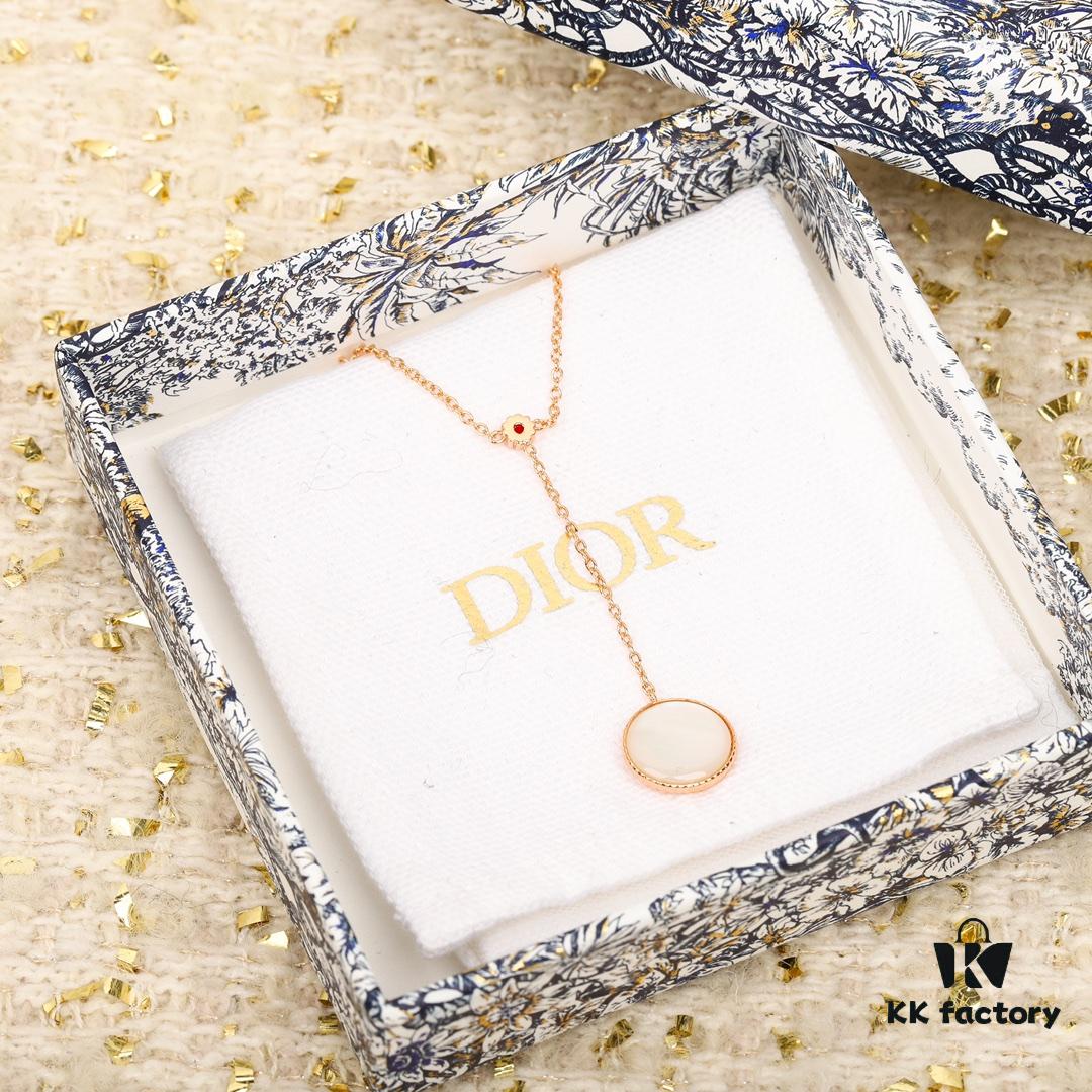 Dior Compass Diamond-Paved Pendant Necklace