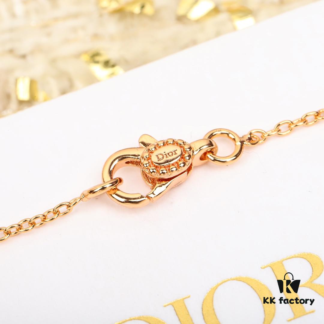 Dior Compass Diamond-Paved Pendant Necklace