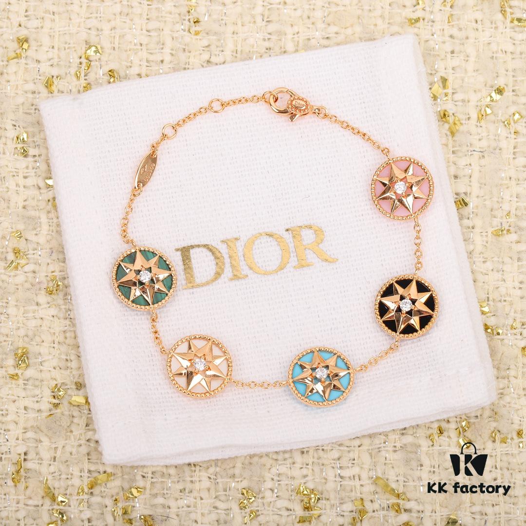 Dior Eight-Pointed Star Compass Braided Bracelet
