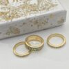 Dior 23 Code Enamel Green Diamond Trilogy Ring Set with Bracelet