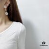 Xiaoxiang New Sunflower Earrings, Luxury Full Diamond Pearl Drop Design, Elegant and Stylish for Daily Wear