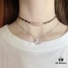 Xiaoxiang New Arrival Leather-Weave Necklace, Handwoven Black Leather with Classic Letter Pendant, Heavy Brass Craft Design