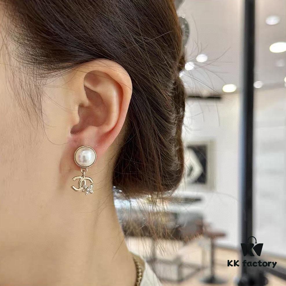 Chanel New Arrival Pearl and Floral Earrings