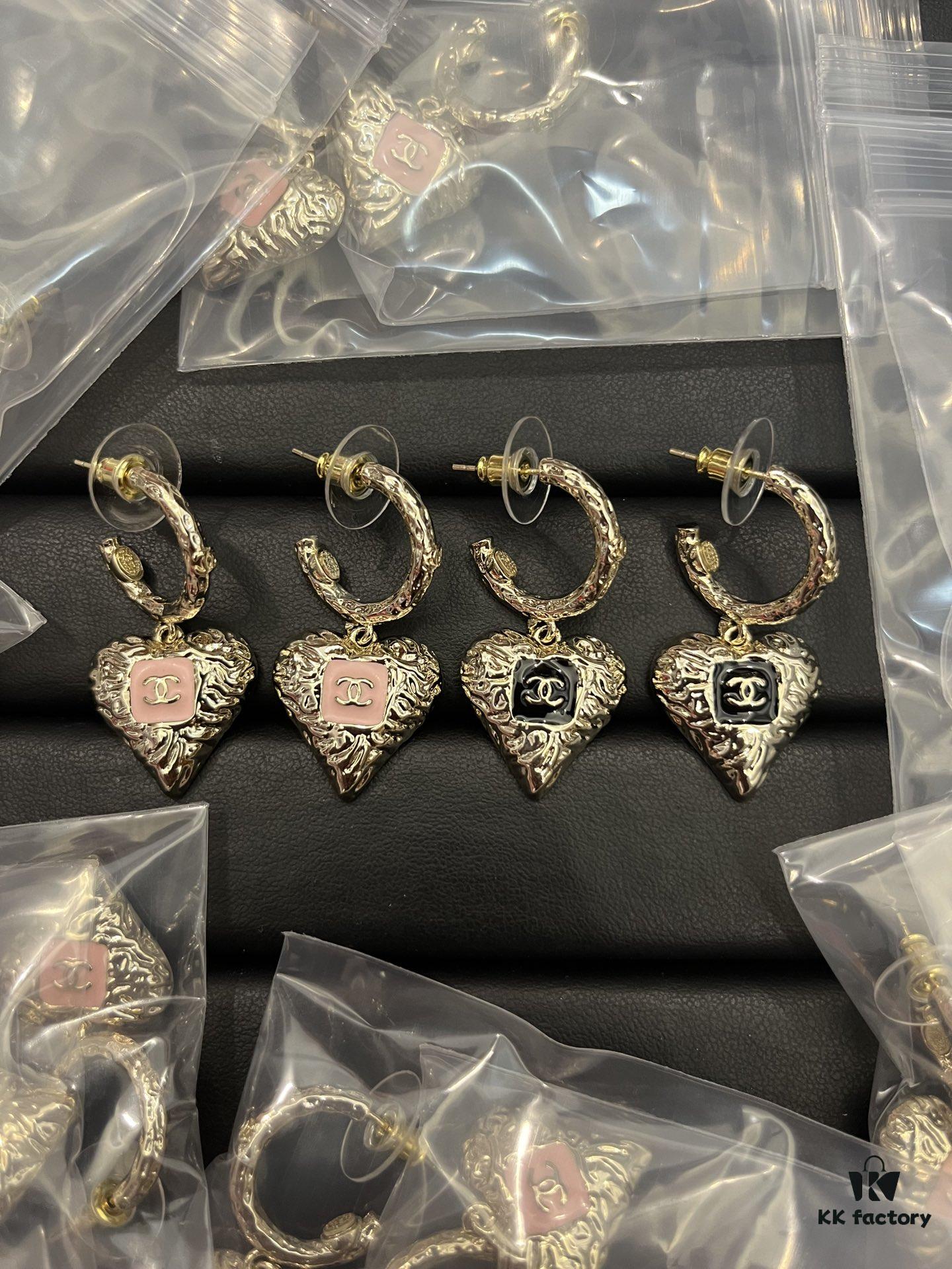 Xiaoxiang New Vintage-Style Black Gold and Pink Gold Earrings Hook