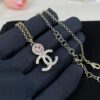 CHANE New Style Pink Round Diamond Collar Necklace Long Chain