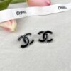 CHANE New 2023B Black Enamel Double C Drip Earrings