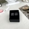 CHANE New 2023B Black Enamel Double C Drip Earrings