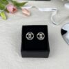 Chanel New Arrival Round CC Openwork Stud Earrings