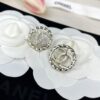 Chanel New Arrival Round CC Openwork Stud Earrings