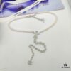 Xiaoxiang New Style Pearl Tassel Rhinestone Silver Crystal Long Pendant CC Necklace Sweater Chain Long Chain