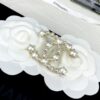 CHANE New Style Pearl-Inlaid Diamond Five-Pointed Star Brooch