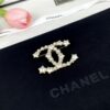 CHANE New Style Pearl-Inlaid Diamond Five-Pointed Star Brooch