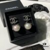 New Xiaoxiang Double C Black Pearl Earrings, Brand Fashion and Versatile