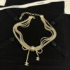 Xiaoxiang New Arrival Heavy-Duty Five-Layer Chain Bow Pendant Necklace