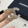 Xiao Xiang New Style Tweed Letter Rhinestone Double C Brooch
