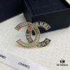 Xiao Xiang New Style Tweed Letter Rhinestone Double C Brooch