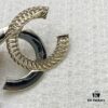 Xiao Xiang New Style Tweed Letter Rhinestone Double C Brooch
