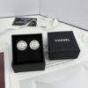 Xiaoxiang New Arrival White Enamel 3D Round Diamond-Inlaid Stud Earrings