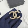 Xiaoxiang New Arrival Golden Half-Braid Twisted Double C Classic Elegant Brooch