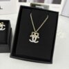 Xiaoxiang New Arrival Light Gold Bow Silver Two-Tone Fully Diamante Necklace Set