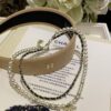 Xiaoxiang New Double-Layer Pearl and Cubic Zirconia Necklace with Leather String